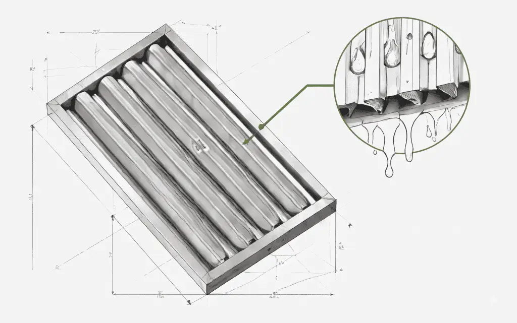 filtre inox pour hotte de cuisine professionnelle